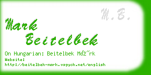 mark beitelbek business card